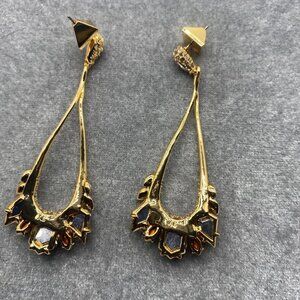 Alexis Bittar Full Diamond and Gemstone Stud Earrings